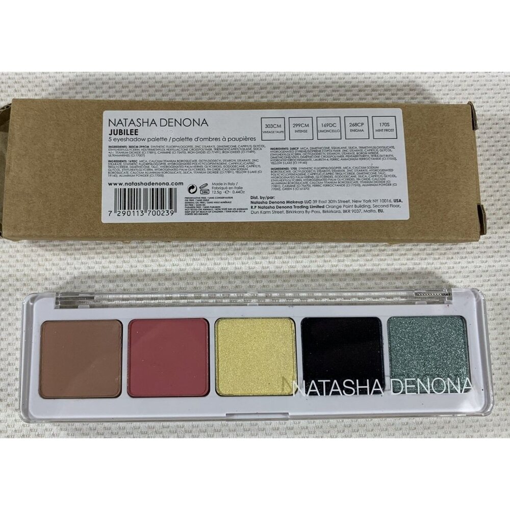 Natasha Denona Jubilee 5 Eyeshadow Palette Ultra Pigmented Full Size 12.5 g NEW